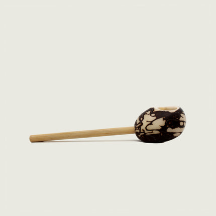 Whole Seed Pipe | Bamboo + Tagua Seed | Half-Polish Finish