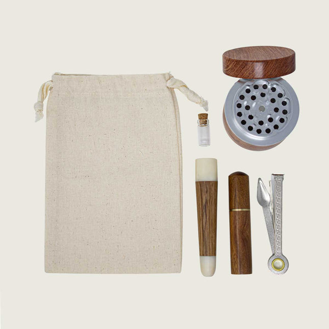 Kit 6: Cigar Pipe + Pouch + Tool + Grinder + Container